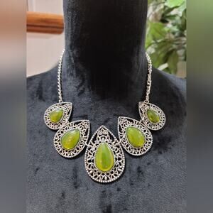 Green Filigree Necklace